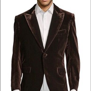 Brioni Velvet Blazer - Coffee